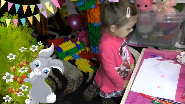 Весёлая школа. Как смастерить с ребёнком мультяшных зайчиков из ладошек? смотреть онлайн