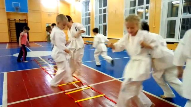 СФП #14 Скоростная лестница - Координационная лестница в Кёкусинкай карате. Упражнение для детей смотреть онлайн
