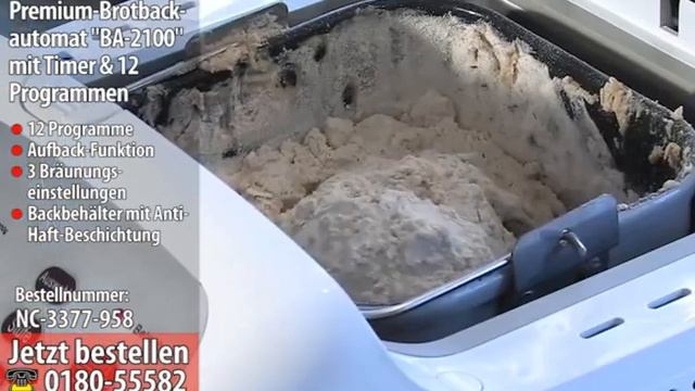 Premium-Brotbackautomat "BA-2100" mit Timer & 12 Programmen смотреть онлайн