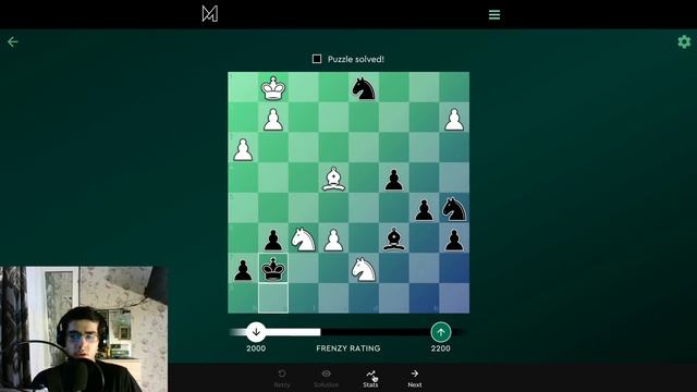 Обзор приложения Tactics frenzy от Play Magnus Шахматные задачи. смотреть онлайн