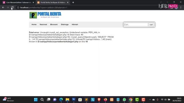 Membuat Website Portal Berita dengan PHP & MySql - Bag 12 | Pagination pembagian halaman смотреть онлайн