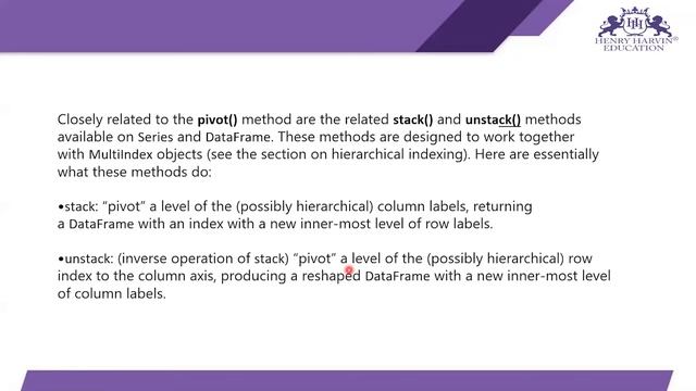 Crosstab, Pivot And Reshape Data | Henry Harvin Business Analytics With Python Tutorial For Beginne смотреть онлайн