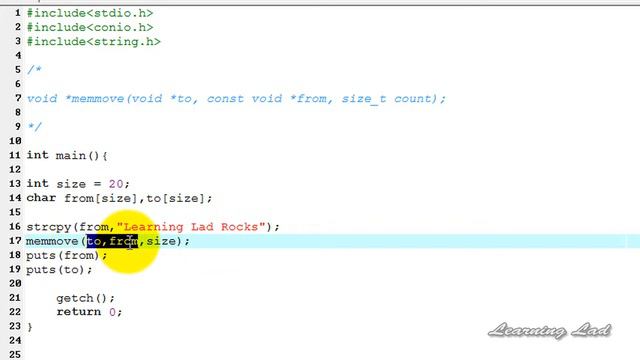 memmove Function in C Programming Language Video Tutorial смотреть онлайн