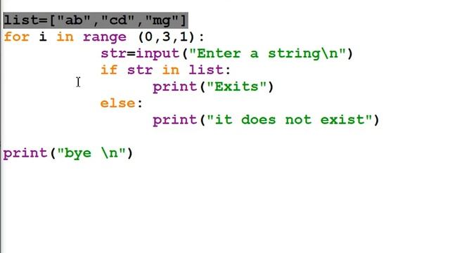 python searching for a string in the list смотреть онлайн