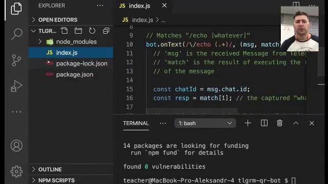 Мастер-класс по созданию телеграм-бота на Node.js от Центра ИТ-подготовки Университета Иннополис смотреть онлайн