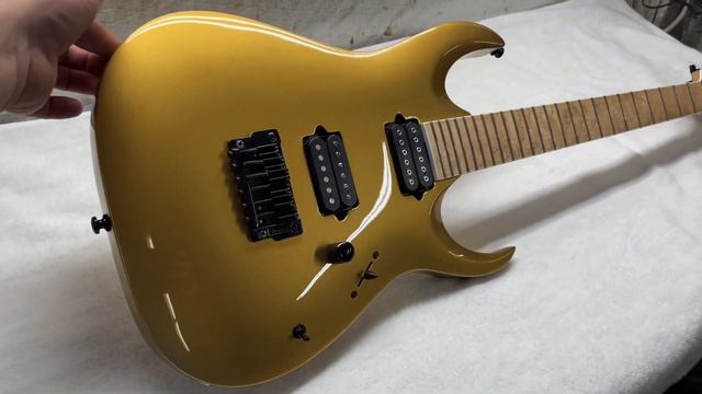 Ibanez RGA guitar - Gold refinish by Sims Custom Shop смотреть онлайн