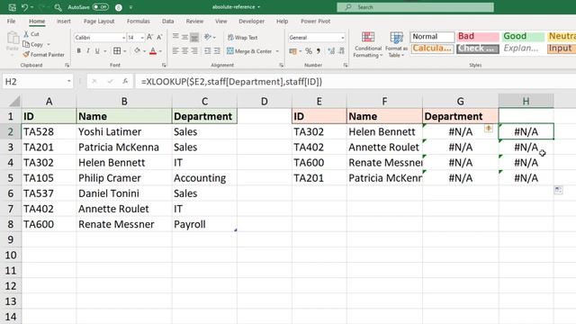 Excel Tables - Absolute Column and Cell References смотреть онлайн