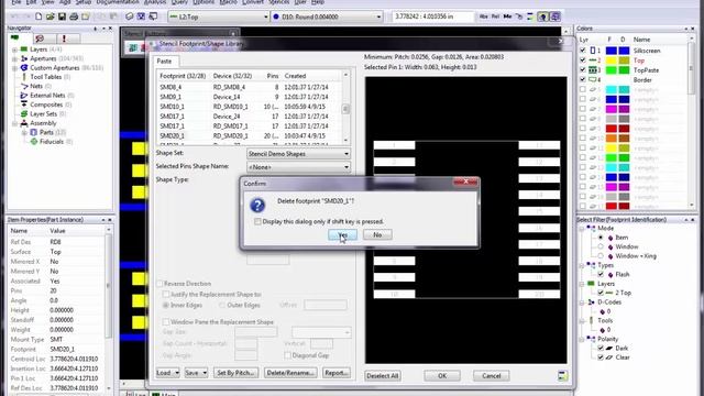 VisualCAM Stencils - Identify Footprints By Selection