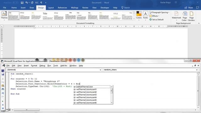 WORD: Theme Colors in VBA Tutorial смотреть онлайн