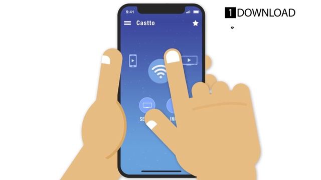 Screen Mirroring - Connect any Phone or Tablet to your TV using the Castto App! смотреть онлайн