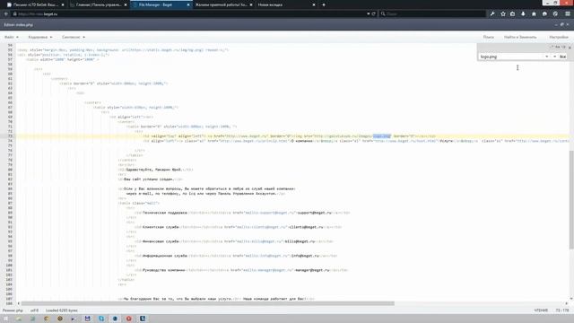 Редактирование сайта с помощью панели управления хостингом смотреть онлайн