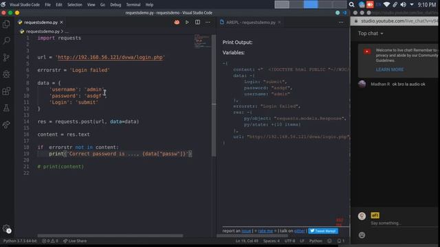 Requests lib, pipenv and login form bruteforcer | Python for hackers | day 1 | Tamil смотреть онлайн