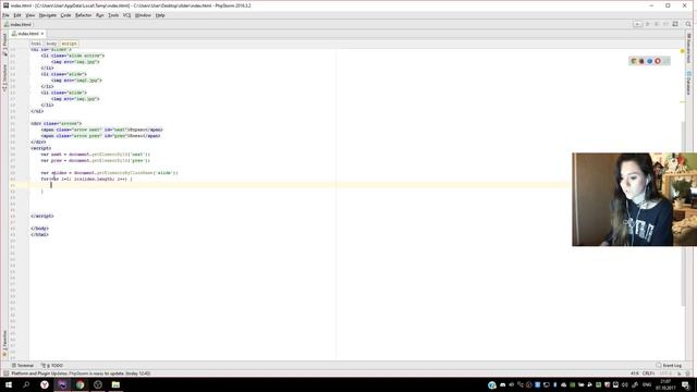 Простой слайдер на чистом javascript смотреть онлайн