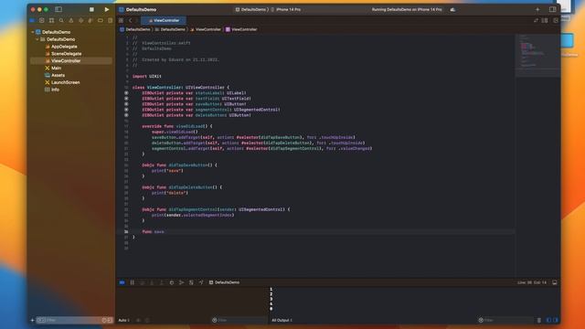 UserDefaults на Swift смотреть онлайн