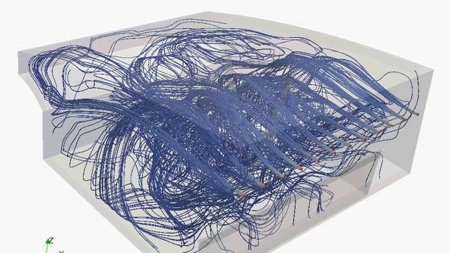 Airport Terminal - Cooling Ventilation streamlines смотреть онлайн