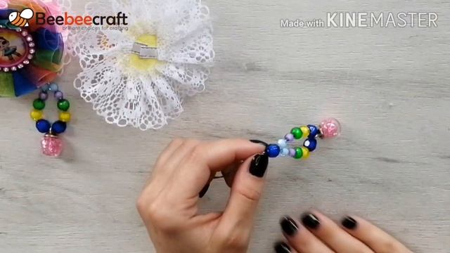 Радужные банты из органзы / МК канзаши/ DIY / beebeecraft.com смотреть онлайн