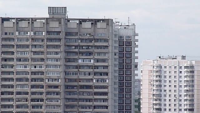 Вид с высоты на Москву из района Вешняки. смотреть онлайн