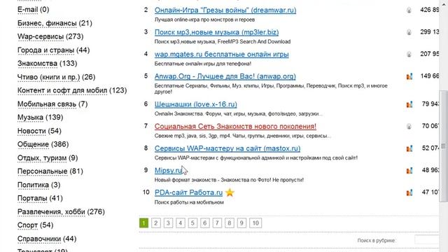 Топ 100 Мобильных wap сайтов смотреть онлайн