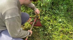 Как правильно  косить бодылья БЕНЗО-ТРИММЕРОМ, если пропустил время. МАСТЕР-КЛАСС!