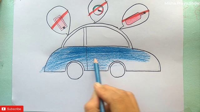 National Road Safety Week Poster Drawing | Road Safety Drawing Very Easy | Best Road Safety Poster