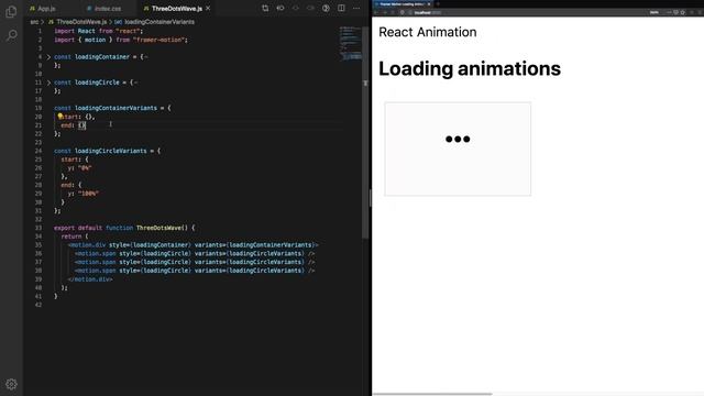 Create a loading animation in React (Framer Motion) смотреть онлайн