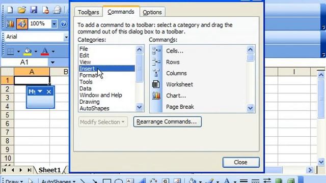 Excel 2003 Tutorial Adding Buttons to Toolbars Microsoft Training Lesson 34.3 смотреть онлайн
