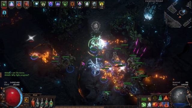 Path of Exile 3.19 SSF Lake of Kalandra - Necromancer Summon Raging Spirit Oshabi - The Sacred Grov смотреть онлайн