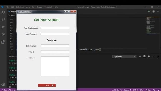Email Sending GUI Python || How To Send Email Using Python смотреть онлайн