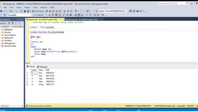 User Defined Scalar Functions in sql смотреть онлайн