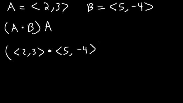 Calculus 3 - The Dot Product