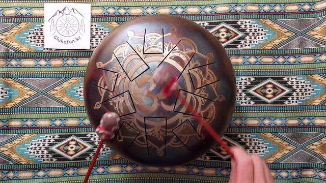 Глюкофон 30 см Ом Steel Tongue Drum Tank Drum Glukofon смотреть онлайн