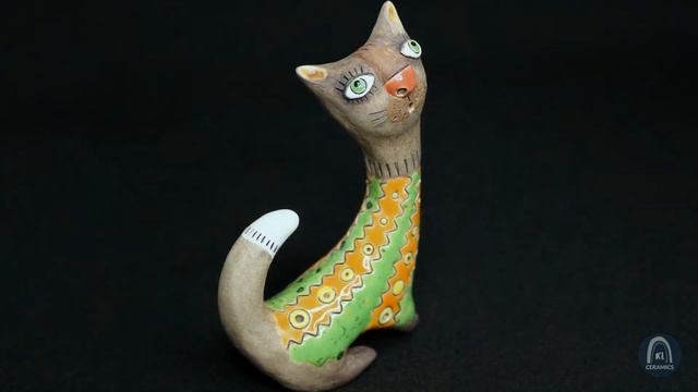 Статуэтка керамическая, интерьерная "Кошка Мурка" смотреть онлайн