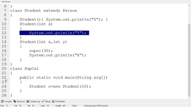 using super() to call parent constructor in java (in Telugu) смотреть онлайн