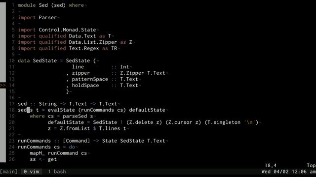 Sed implementation in Haskell - Episode 5 смотреть онлайн
