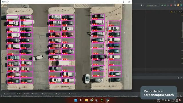 IoT based Car Park Space Counter using image processing OpenCV Python смотреть онлайн