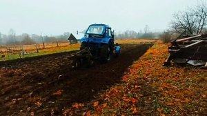 Жизнь в деревне! Регулировка и пахота плугом! #мтз #мтз80 #жизньвдеревне