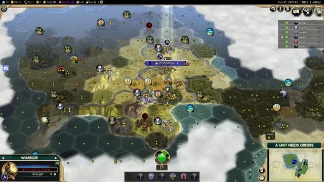 Швеция против всех в FFA6! Серия №1: Соляной старт (ходы 0-47). Sid Meier's Civilization V смотреть онлайн