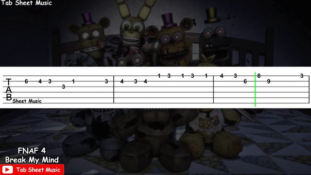 Five Nights at Freddy's 4 Song - Break My Mind Guitar Tutorial смотреть онлайн