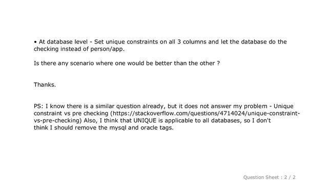 MySQL : UNIQUE constraint vs checking before INSERT смотреть онлайн