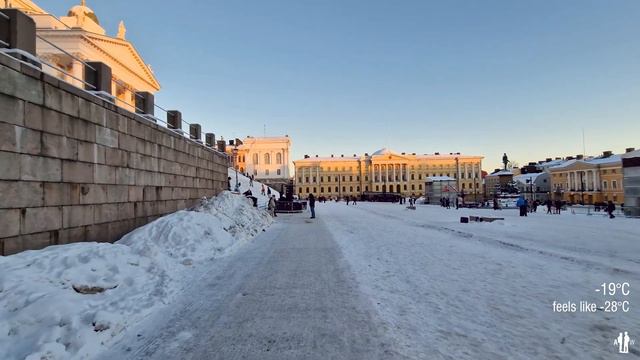 4K Helsinki 🇫🇮 : The Snow City | walk at -19°C смотреть онлайн