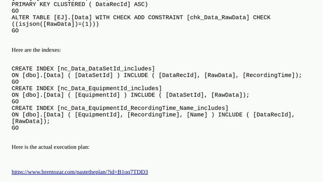 Dba: Sql Perf - why is query doing clustered index scan as opposed to using defined nonclustered .. смотреть онлайн