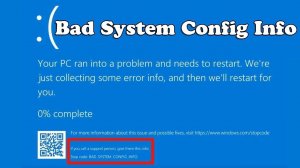 Как исправить синий экран смерти Windows 10. Bad system config info.Все варианты решения проблемы.