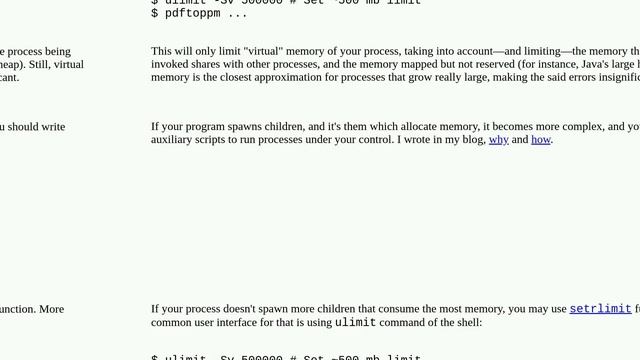 Limit memory usage for a single Linux process смотреть онлайн