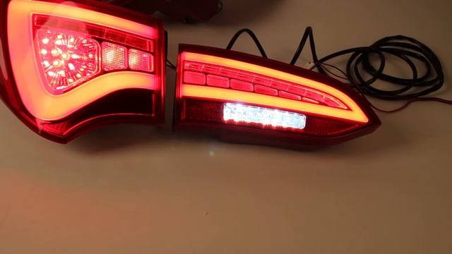 Задние светодиодные фонари Premium RED - Тюнинг Hyundai Santa Fe 3 (DM) смотреть онлайн