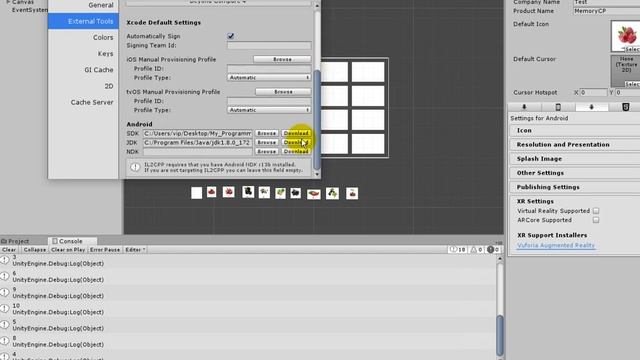 Компиляция в Unity под Android