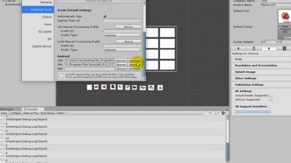 Компиляция в Unity под Android
