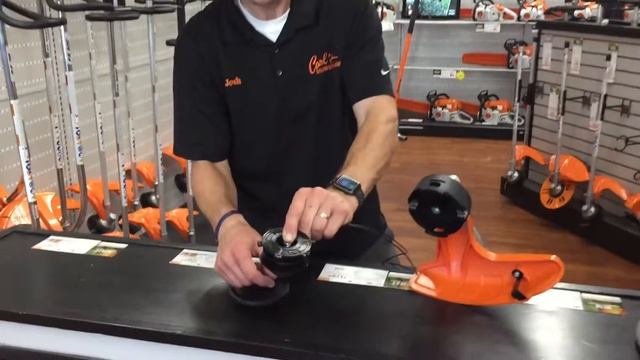 How to rewind your Stihl trimmer equipped with the AutoCut 25-2. смотреть онлайн