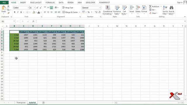 Excel 2013 tutorial #06 - Convert Rows to Columns with Transpose смотреть онлайн