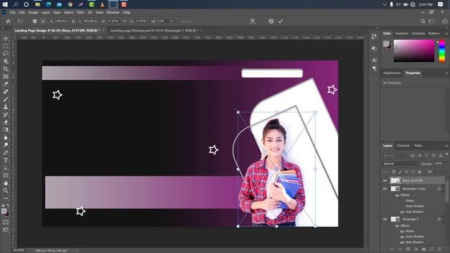 Landing Page Design || Web templates || Photoshop Cc Tutorial смотреть онлайн