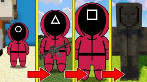 Как менялся СОЛДАТ из ИГРЫ КАЛЬМАРА и его жизненный цикл в майнкрафт ! Эволюция SQUID GAME GUARD